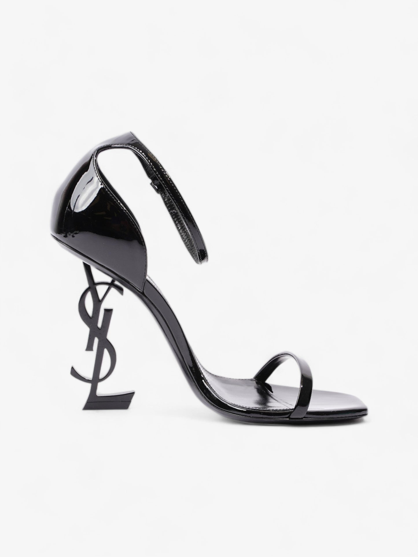 Saint Laurent Opyum 100mm Black Patent Leather EU 38 UK 5