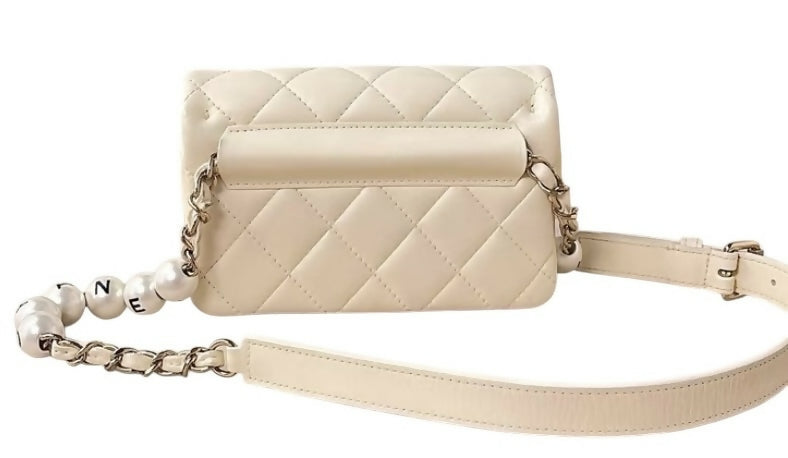 Chanel My Precious Pearls Waist Bag Quilted Lambskin Mini Belt Bag