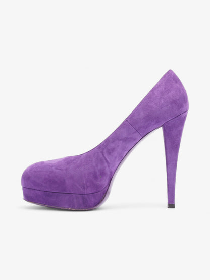 Saint Laurent Gaby Pump 125mm Purple Suede EU 38 UK 5