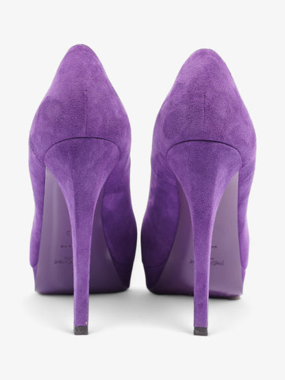 Saint Laurent Gaby Pump 125mm Purple Suede EU 38 UK 5