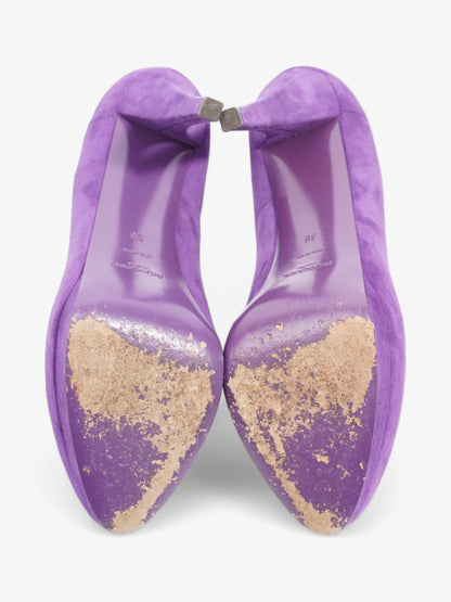 Saint Laurent Gaby Pump 125mm Purple Suede EU 38 UK 5
