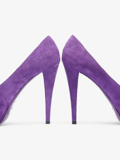 Saint Laurent Gaby Pump 125mm Purple Suede EU 38 UK 5