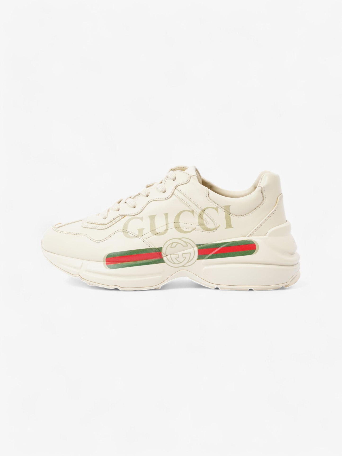 Gucci Rhyton Sneakers Beige  / Red / Green Leather EU 42.5 UK 8.5