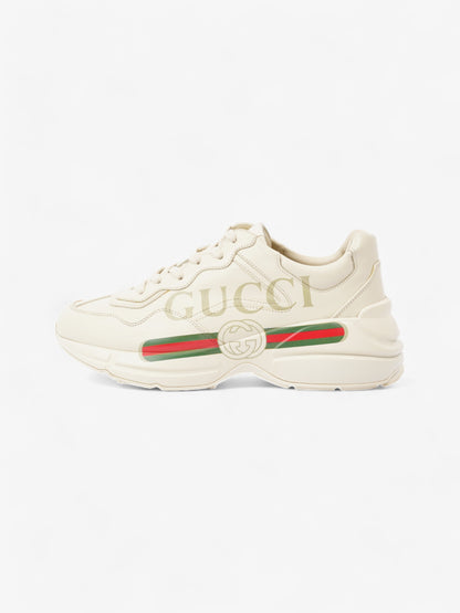 Gucci Rhyton Sneakers Beige  / Red / Green Leather EU 42.5 UK 8.5