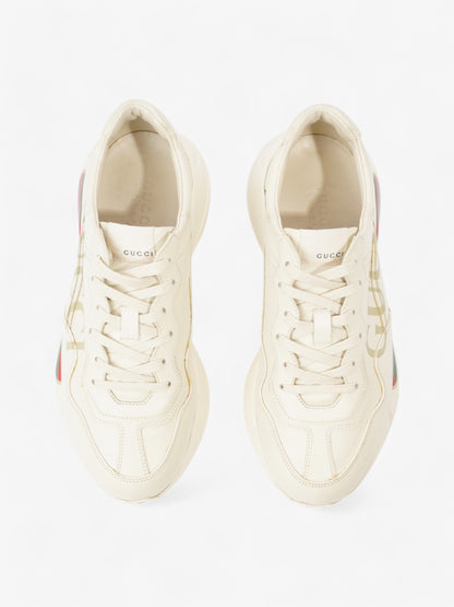 Gucci Rhyton Sneakers Beige  / Red / Green Leather EU 42.5 UK 8.5