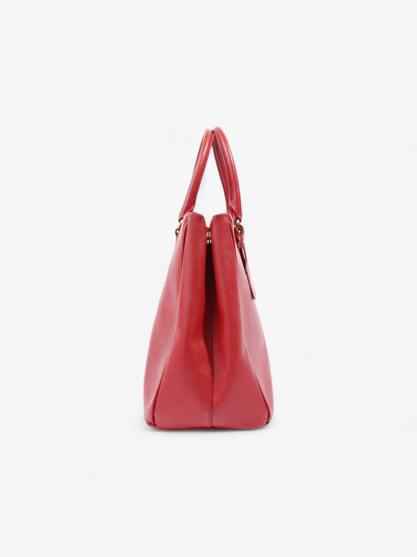 Prada Galleria Double Zip Tote Red Saffiano Leather Large