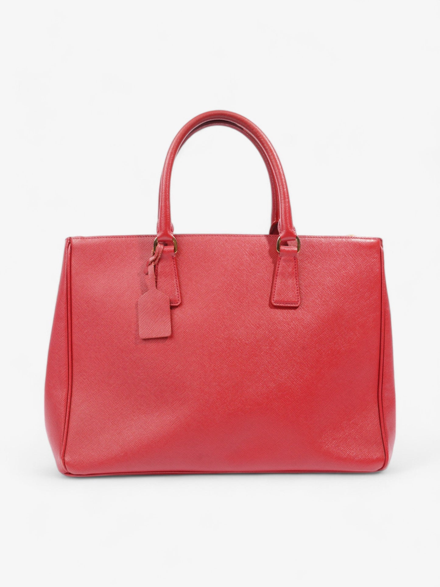 Prada Galleria Double Zip Tote Red Saffiano Leather Large