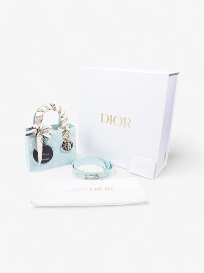 Christian Dior Lady Dior Pale Blue Lambskin Leather Small