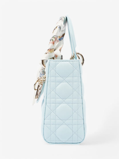 Christian Dior Lady Dior Pale Blue Lambskin Leather Small