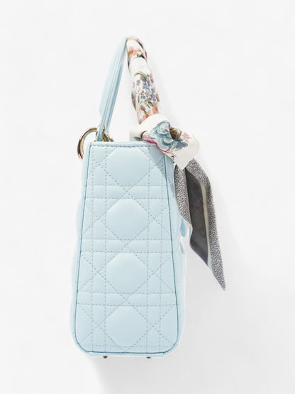 Christian Dior Lady Dior Pale Blue Lambskin Leather Small