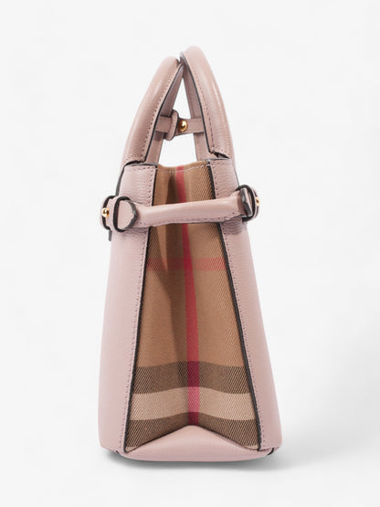 Burberry Banner Bag Pale Orchid / House Check Calfskin Leather Small