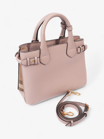 Burberry Banner Bag Pale Orchid / House Check Calfskin Leather Small