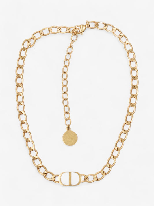 Christian Dior CD Chain Choker Gold Base Metal