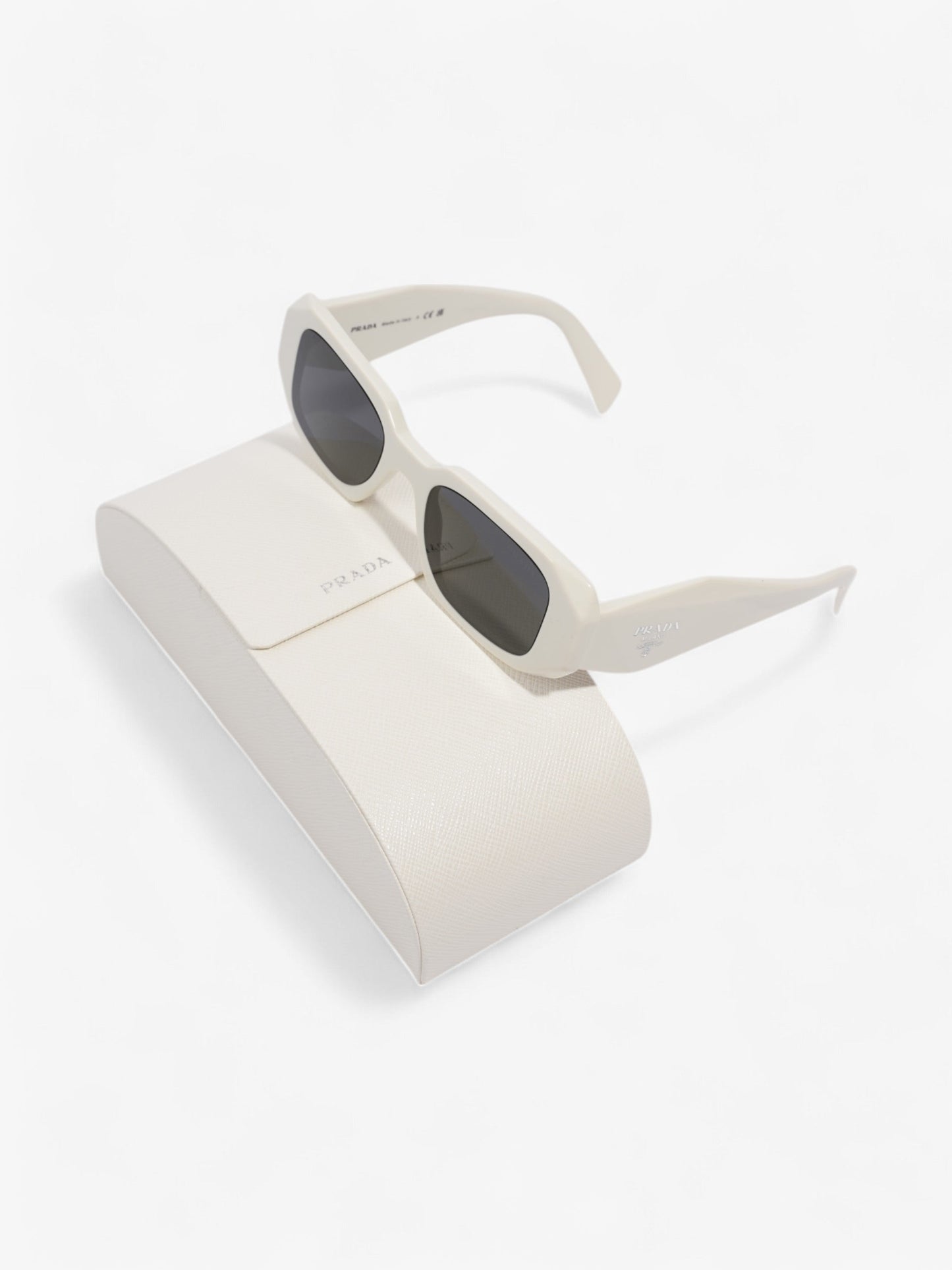 Prada Symbole Sunglasses  White Acetate 145mm