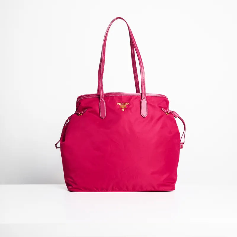 Prada Pink Nylon Tote Bag