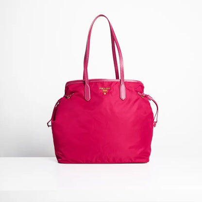 Prada Pink Nylon Tote Bag
