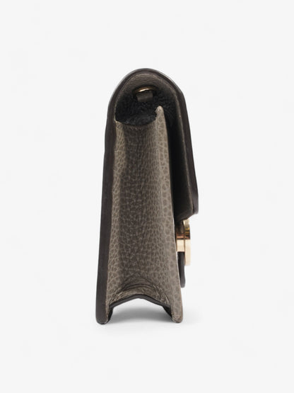Gucci Dollar Interlocking G Chain Wallet Grey Calfskin Leather