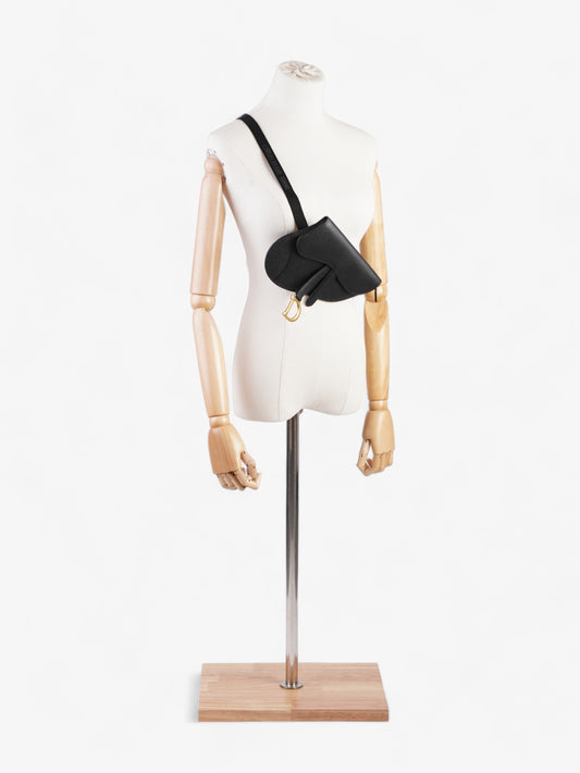 Christian Dior Saddle Belt Bag Black Leather