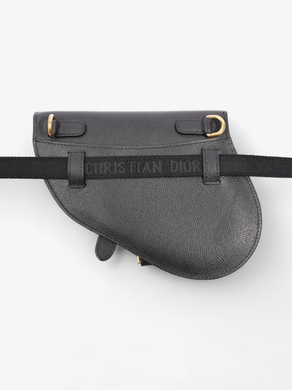 Christian Dior Saddle Belt Bag Black Leather