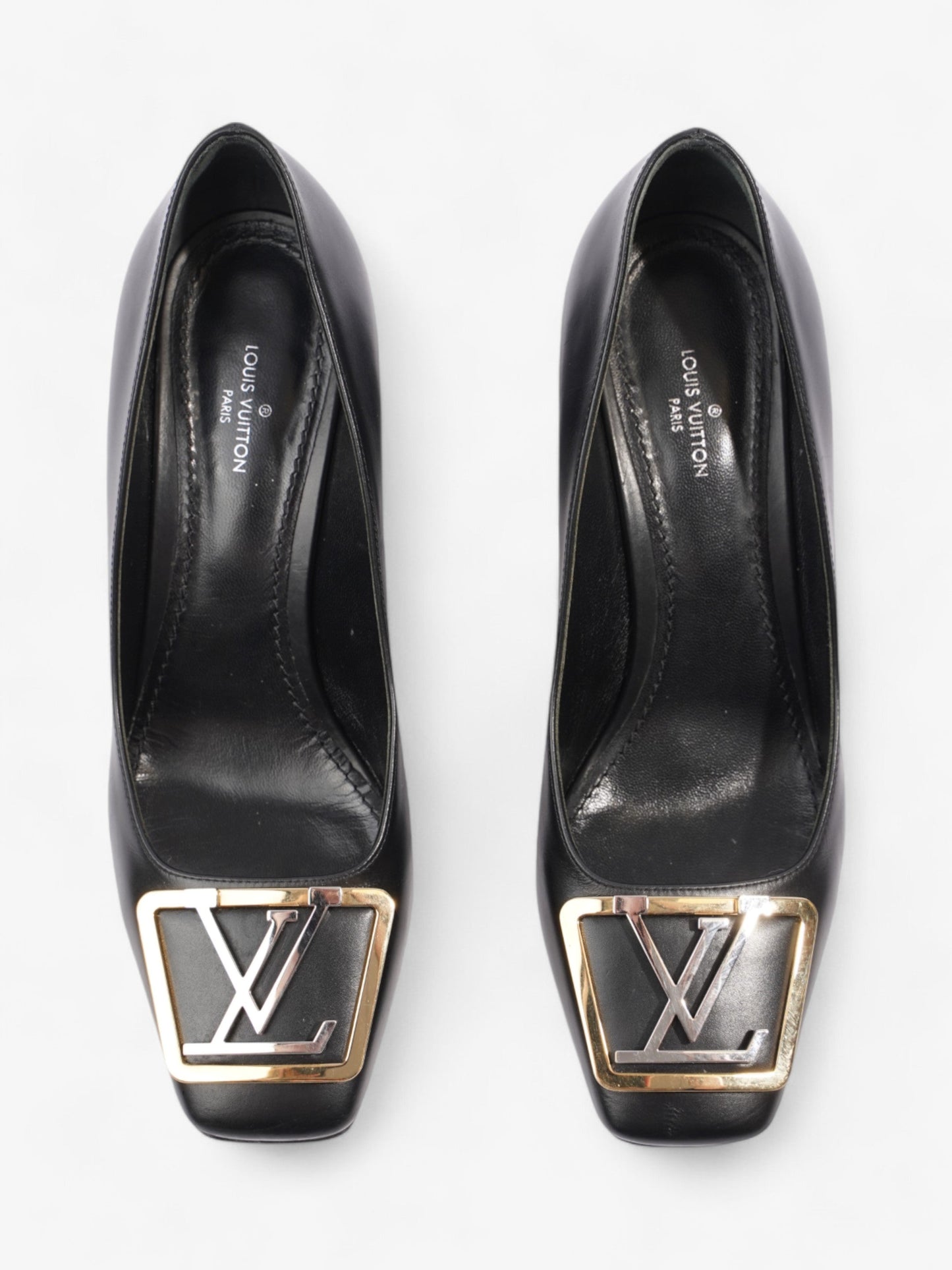 Louis Vuitton Madeleine Heels 70 Black Leather EU 37 UK 4