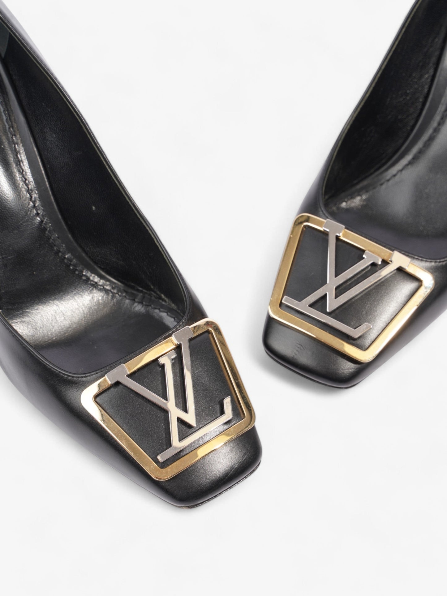 Louis Vuitton Madeleine Heels 70 Black Leather EU 37 UK 4