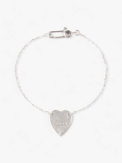 Gucci Heart Tag Bracelet Silver Silver Sterling 17