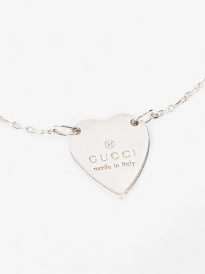 Gucci Heart Tag Bracelet Silver Silver Sterling 17