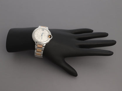 Cartier Two-Tone Diamond Markers Ballon Bleu Watch 33mm