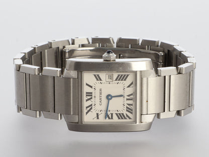 Cartier Medium Stainless Steel Tank Française Watch