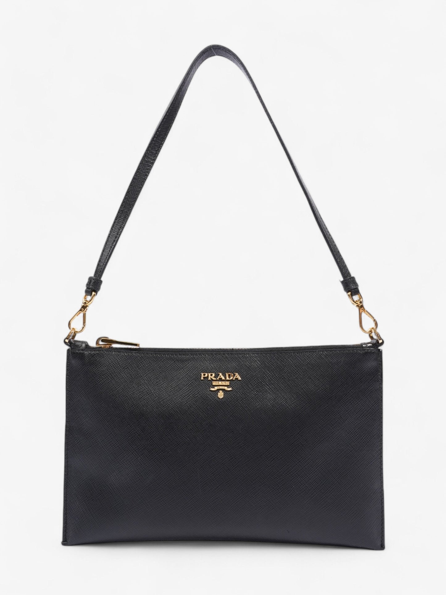 Prada Lux Pochette Black Saffiano Leather