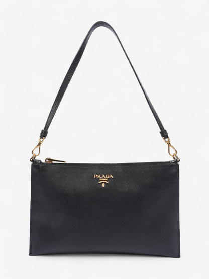 Prada Lux Pochette Black Saffiano Leather