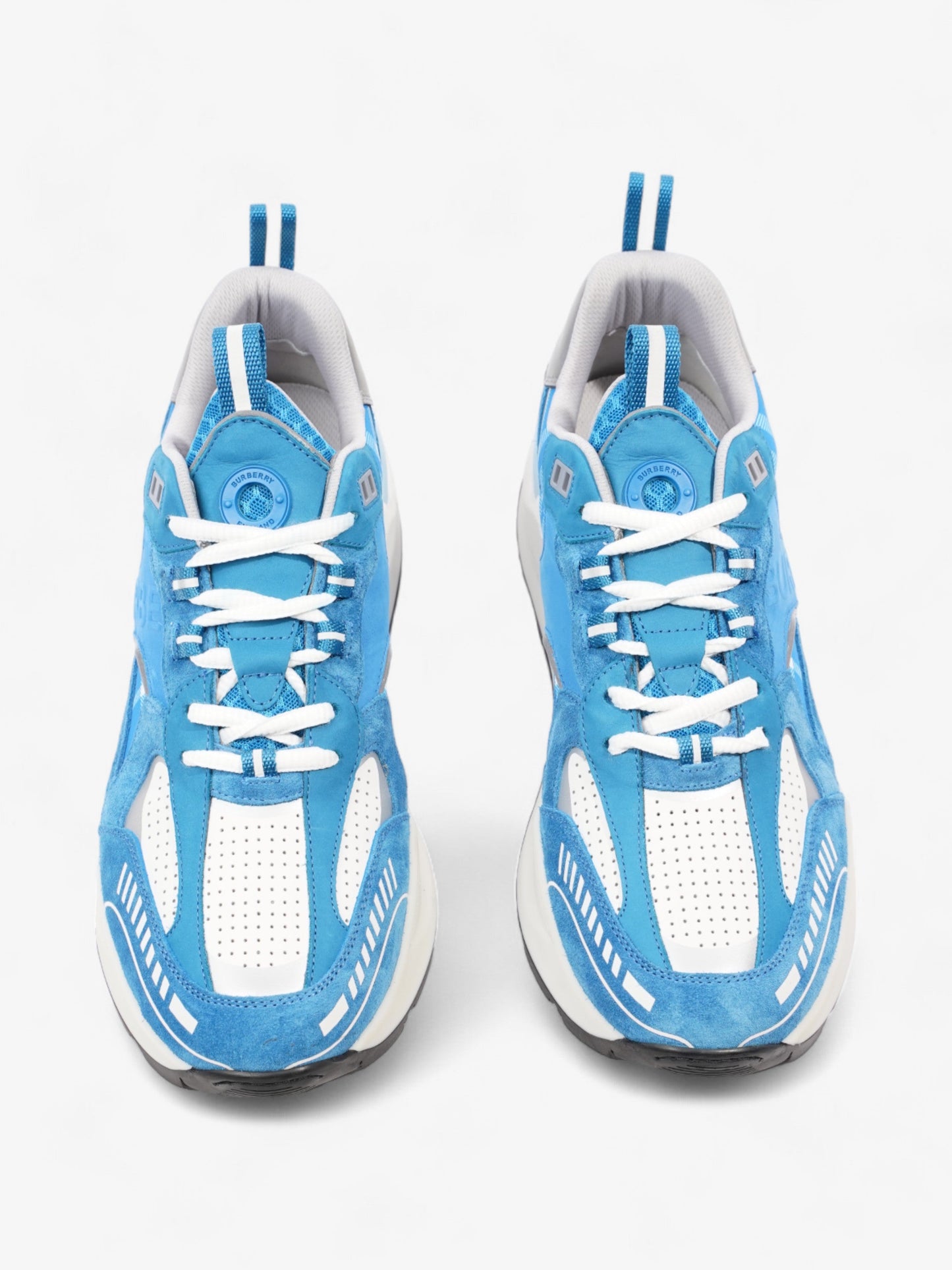 Burberry Sean Sneakers Blue  / White Suede EU 44 UK 10