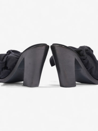 Burberry Tillington Ankle-Wrap Point-Toe Mules 75mm Black Leather EU 37 UK 4