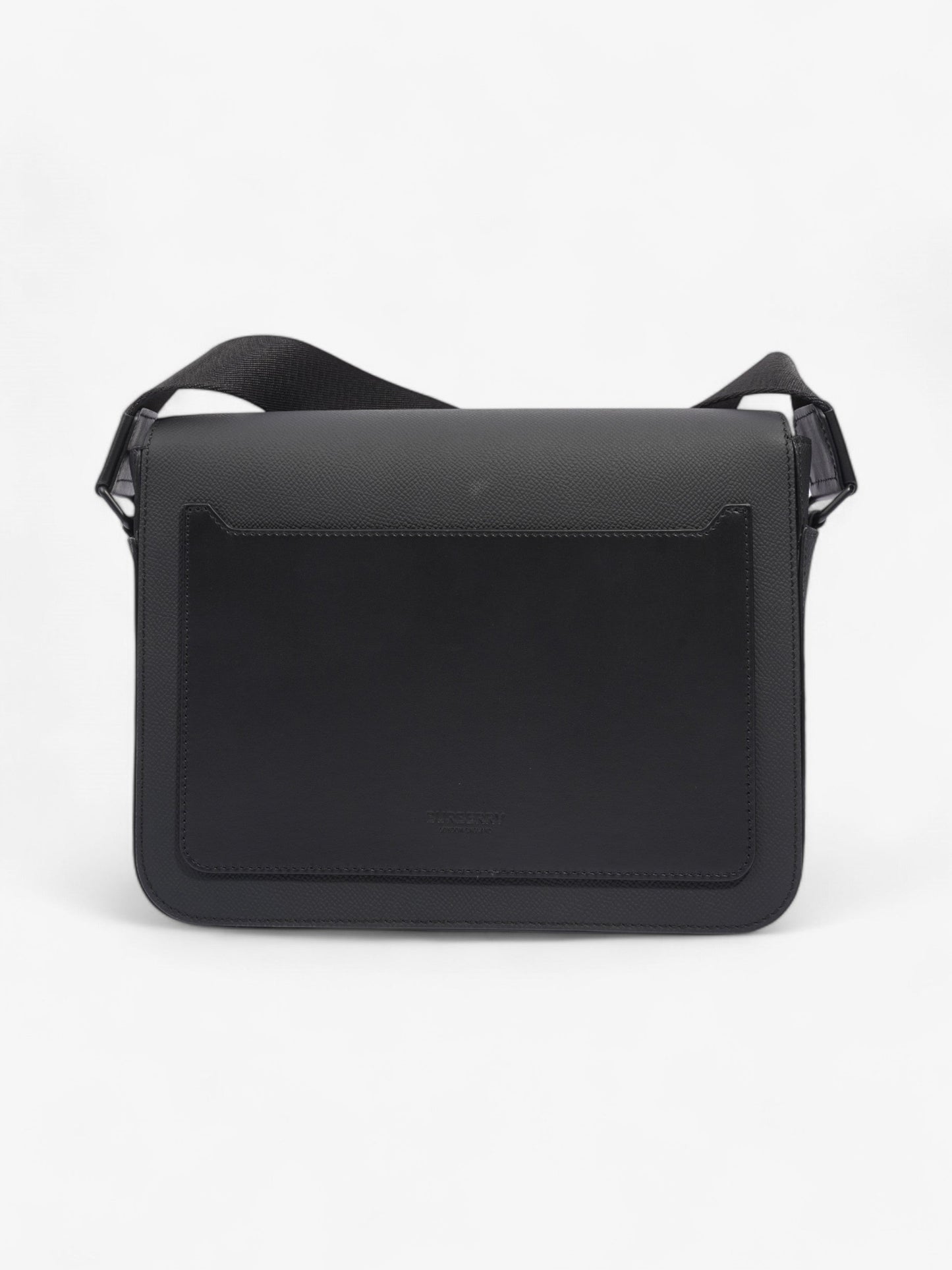 Burberry Alfred Black Grained Leather Medium