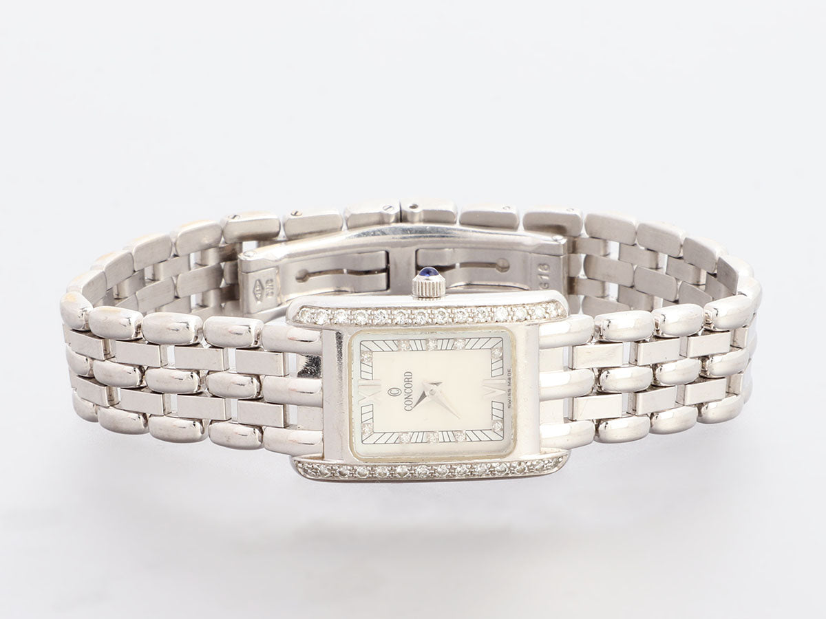 Concord Veneto 18K White Gold Ladies Diamond Watch