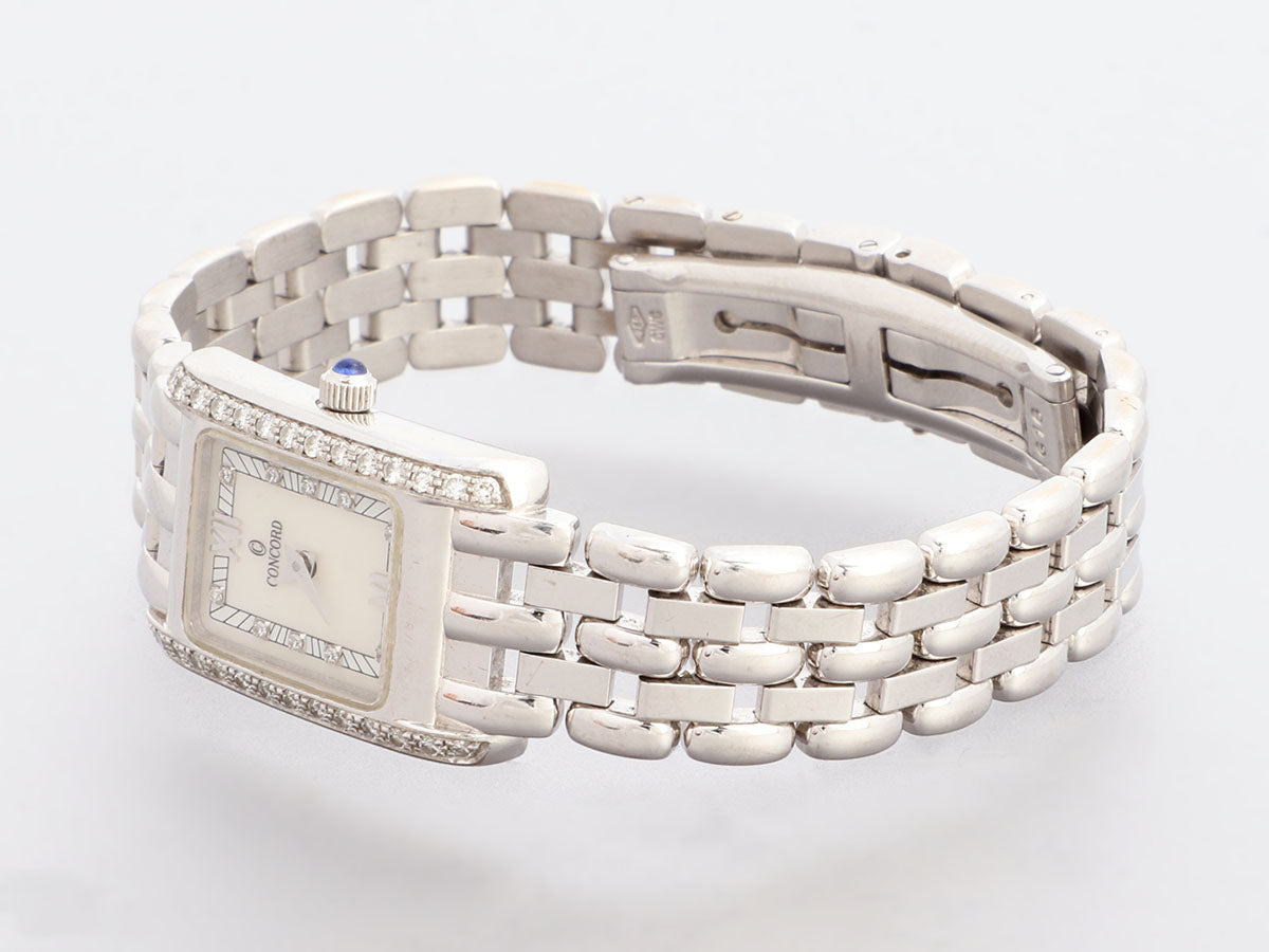 Concord Veneto 18K White Gold Ladies Diamond Watch