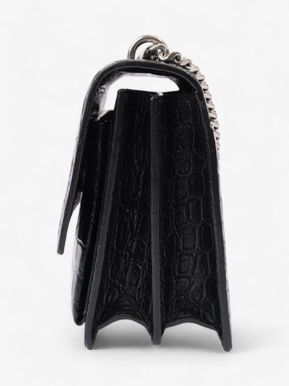 Saint Laurent Sunset Black Embossed Leather Medium