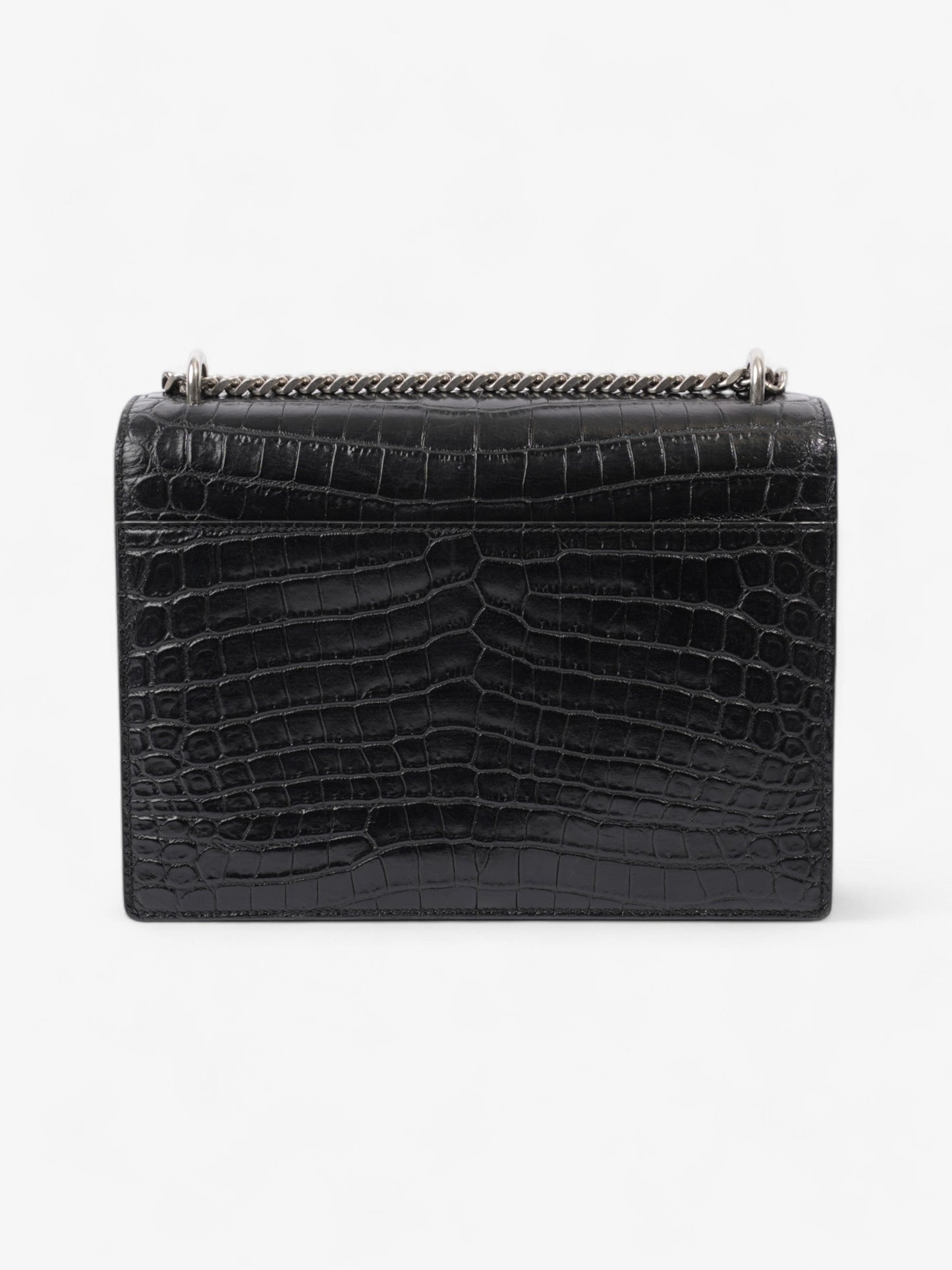 Saint Laurent Sunset Black Embossed Leather Medium