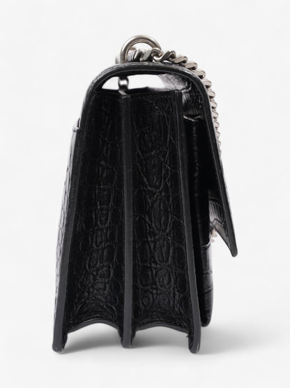 Saint Laurent Sunset Black Embossed Leather Medium