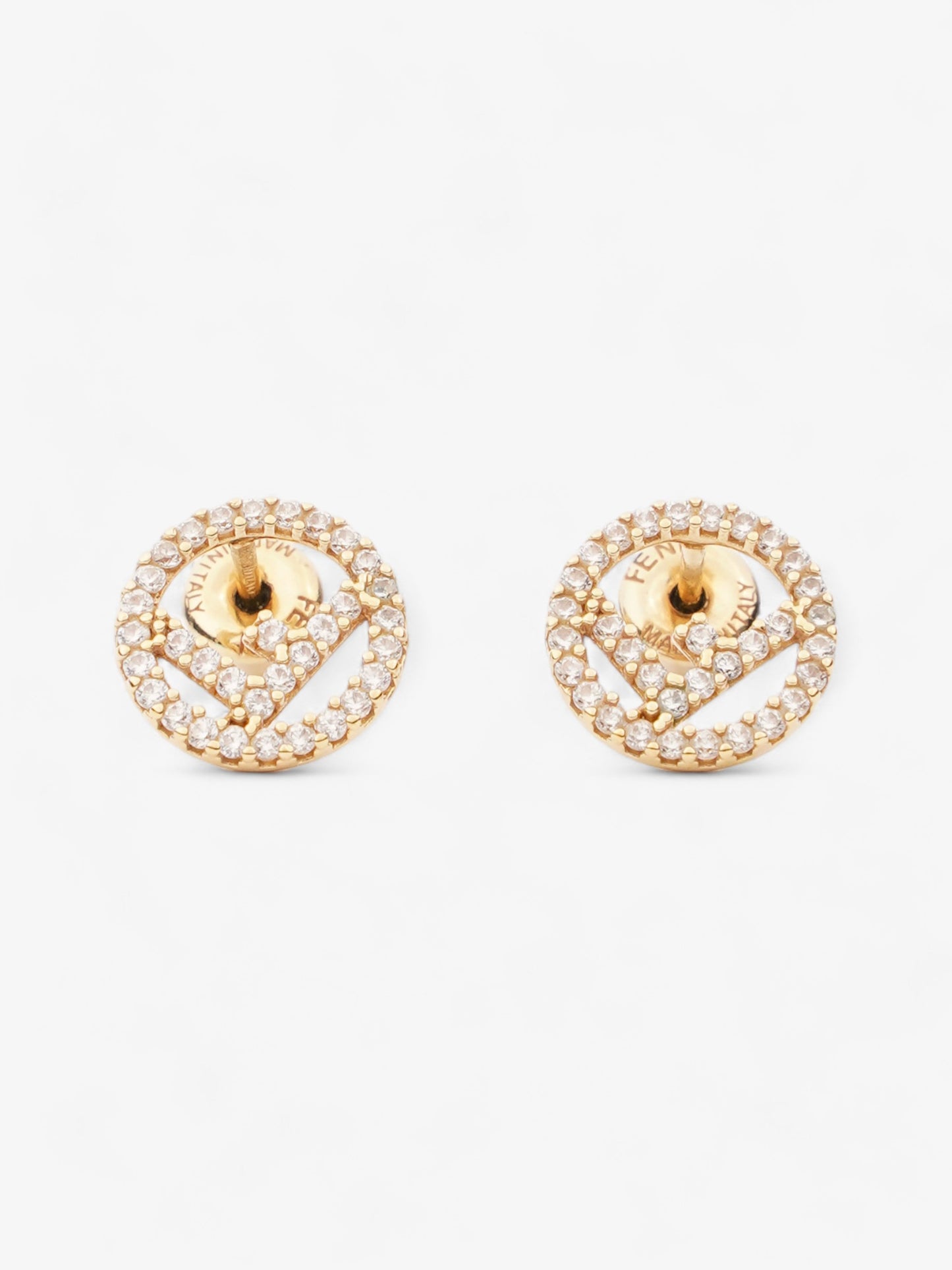 Fendi F Is Fendi Earrings Gold Base Metal