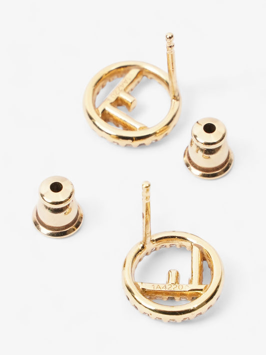 Fendi F Is Fendi Earrings Gold Base Metal