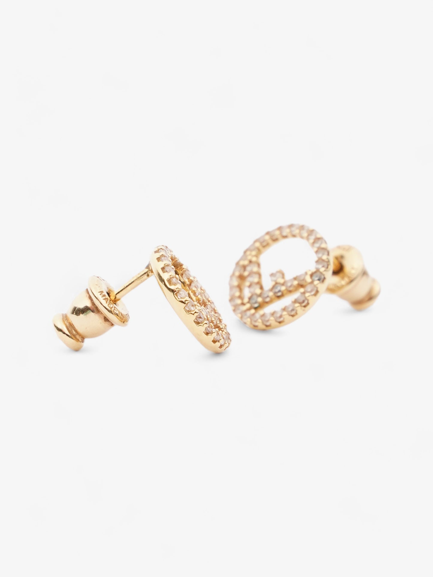 Fendi F Is Fendi Earrings Gold Base Metal