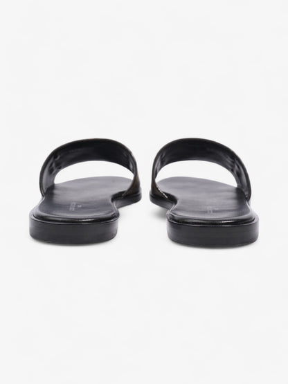 Louis Vuitton LV Lock It Flat Mules Monogram / Black Leather EU 37 UK 4