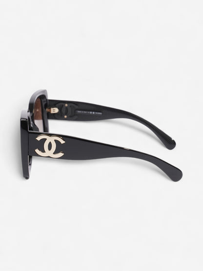 Chanel Oversized Pillow Sunglasses Black Acetate 140mm