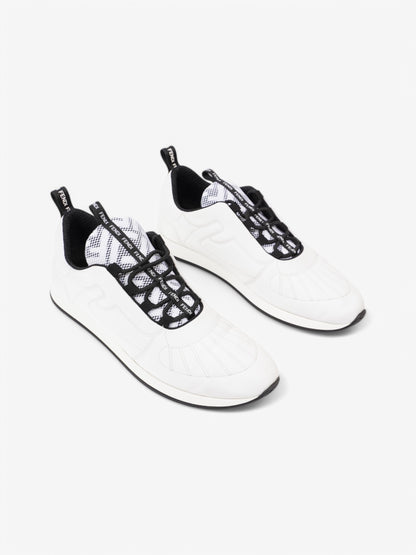 Fendi FFreedom Sneakers White  / Black Technical Fabric EU 41 UK 8