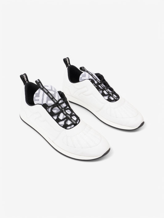 Fendi FFreedom Sneakers White  / Black Technical Fabric EU 41 UK 8