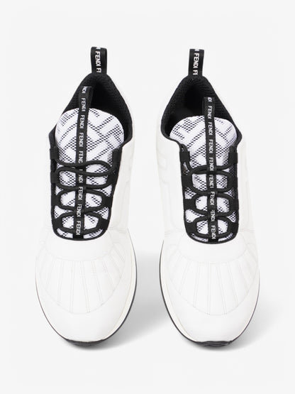 Fendi FFreedom Sneakers White  / Black Technical Fabric EU 41 UK 8