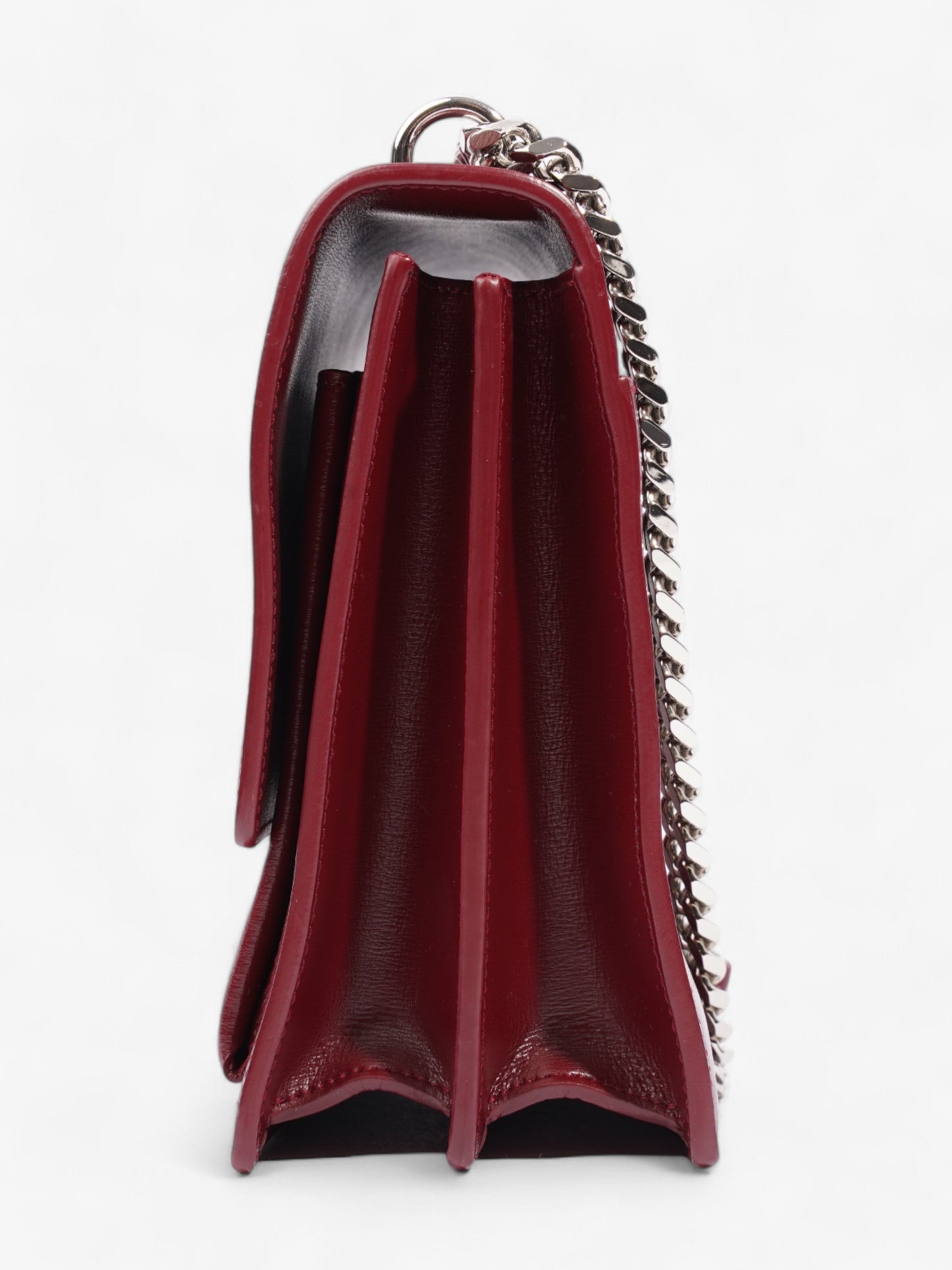 Saint Laurent Sunset Deep Red Calfskin Leather