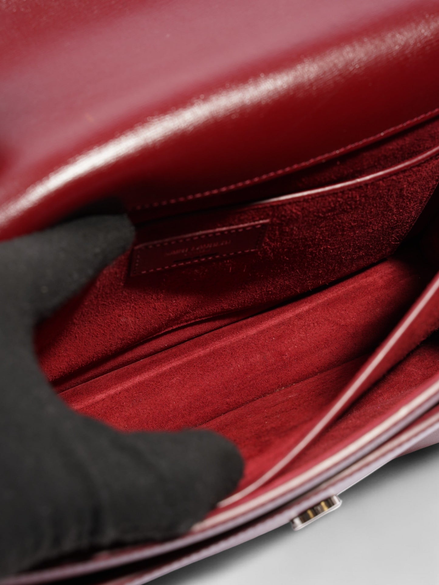 Saint Laurent Sunset Deep Red Calfskin Leather