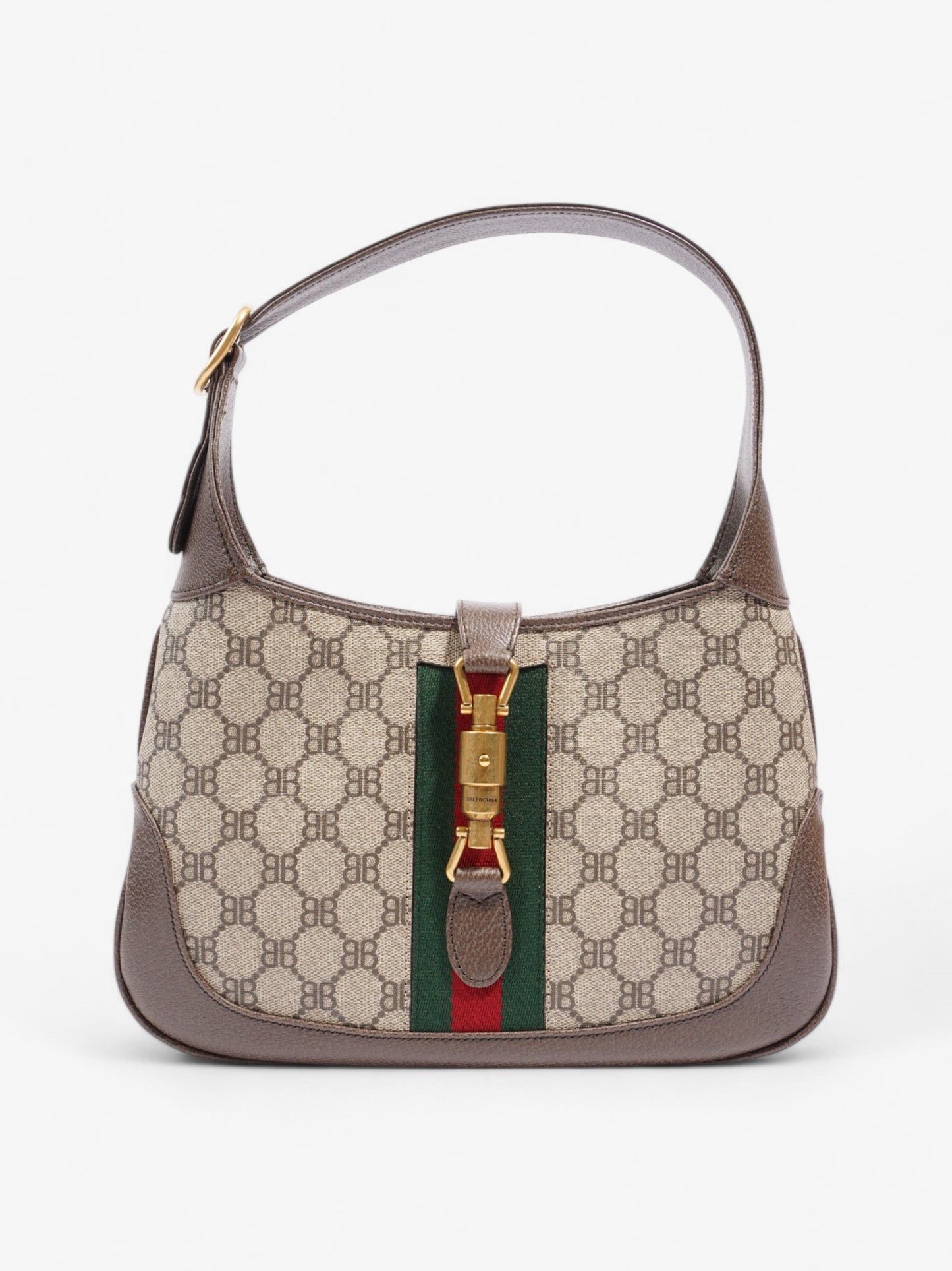 Gucci x Balenciaga Hacker Project Jackie 1961 Beige / Brown Coated Canvas